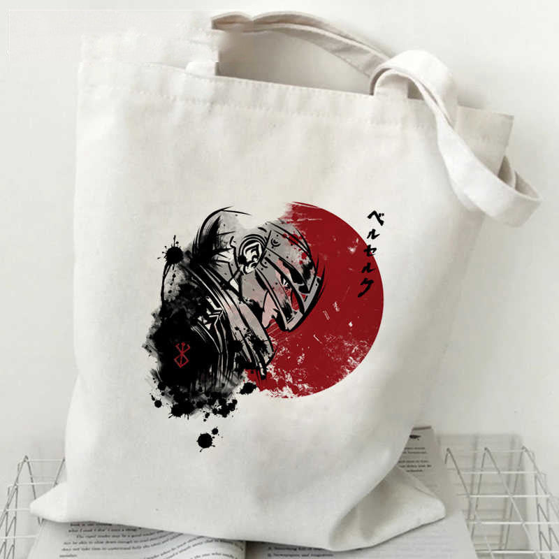 Anime Printed Canvas Shoulder Bag