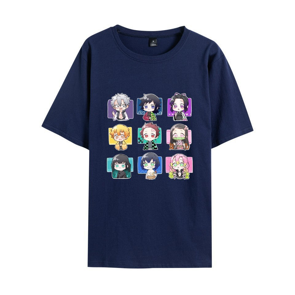 Unisex Anime Pattern Print Short Sleeve T-Shirt