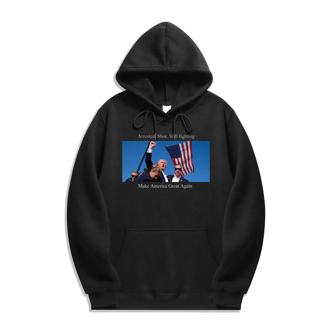 Casual Unisex Trump Printed Loose Hoodie