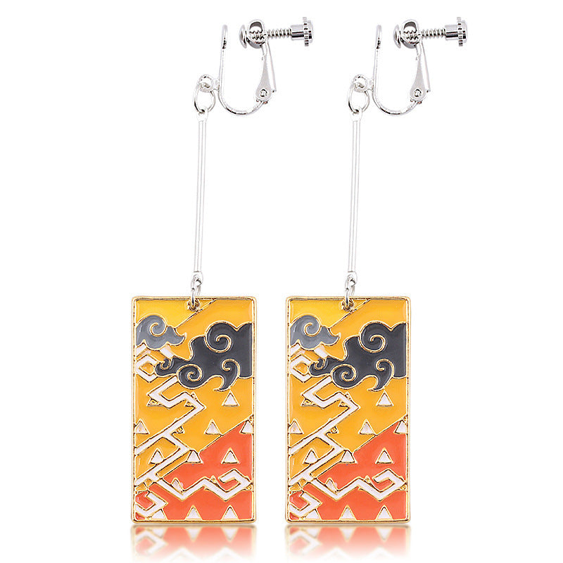 Trendy Tomioka Anime Ear Clips Earrings