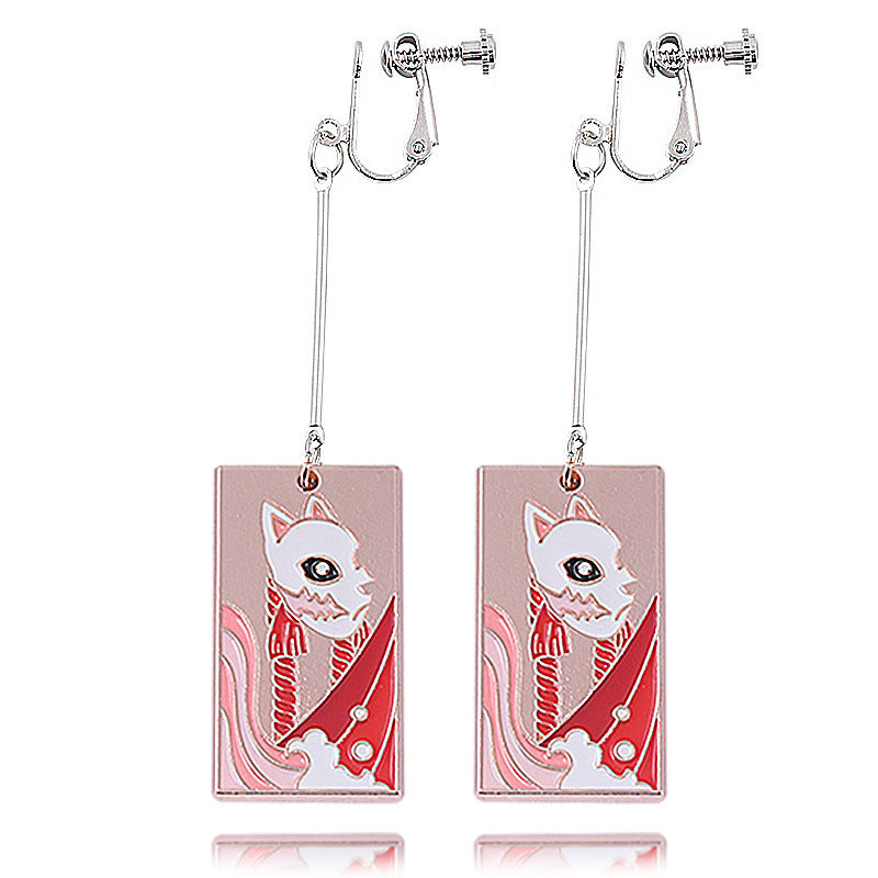 Trendy Tomioka Anime Ear Clips Earrings