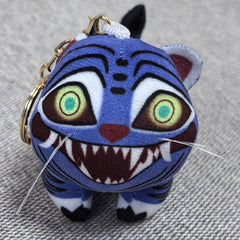 Derpy Tiger Plush Keychain Pendant