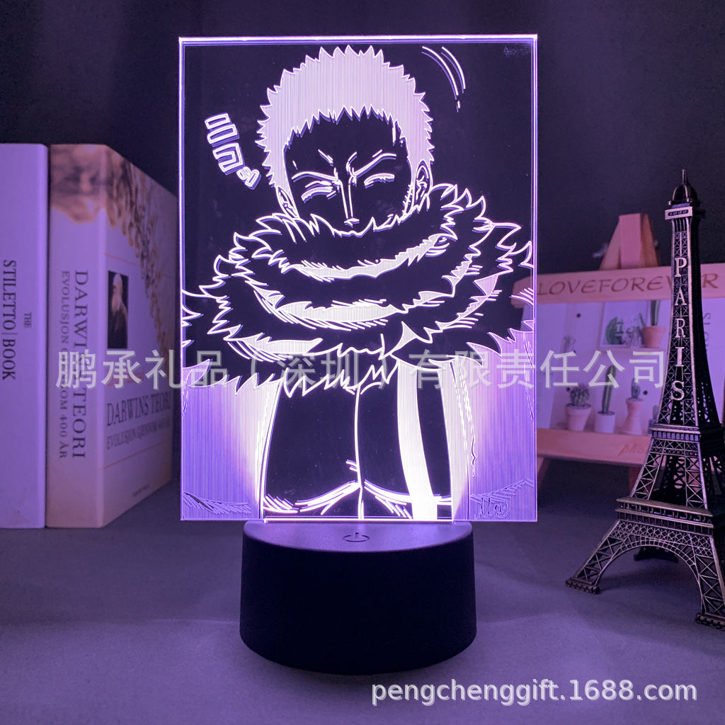 Colorful Luffy 3D Night Light