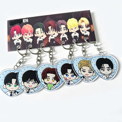 EN- Cartoon Acrylic Keyring Set