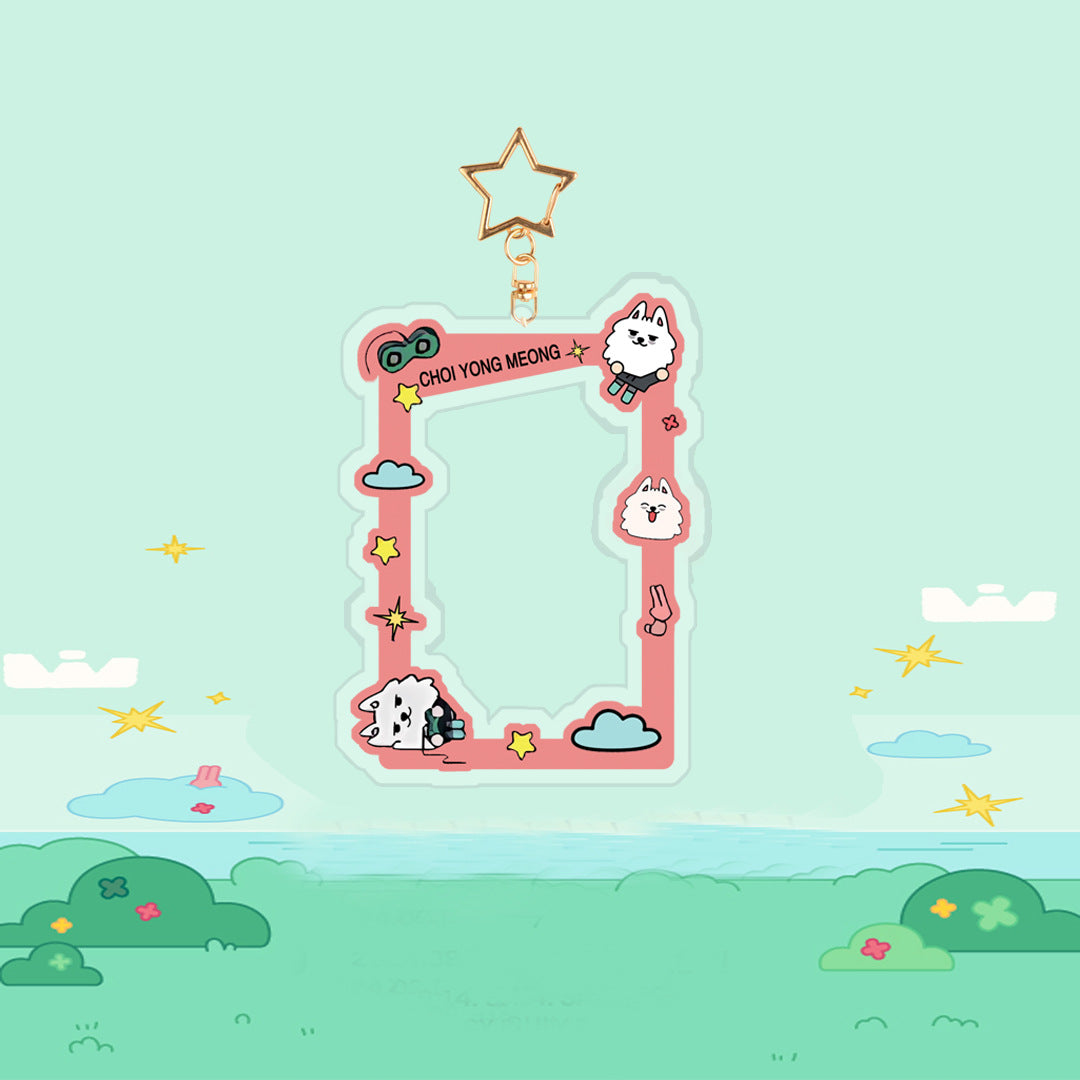 KPOP Acrylic Cartoon Card Cover Keychain