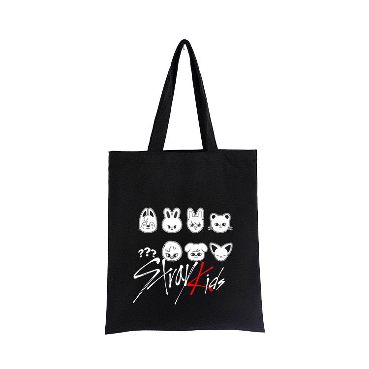 Cute Kpop Pattern Printed One Shoulder Canvas Bag