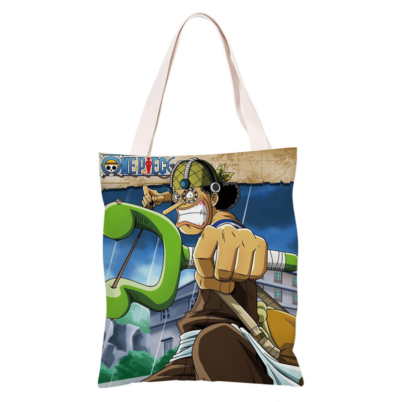 Trendy Anime Canvas Shoulder Bag