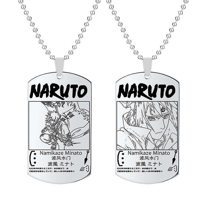 Trendy Sasuke Tag Pendant Necklace