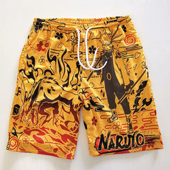 Men's Anime Sasuke Leisure Sports Mesh Shorts