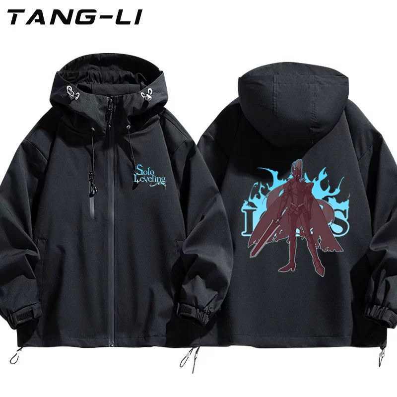 Men's Anime Graphic Print Hooded Jacket