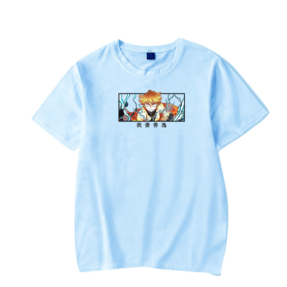 Trendy Unisex Anime Slayer Printed Short Sleeve Tee