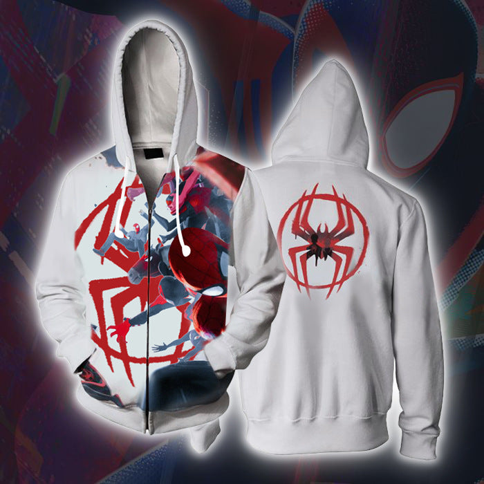 Cool Spider Universe Cosplay Men's Zipper Hoodie