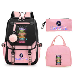 Leisure Katseye Backpack Pencil Bag Lunch Bag Three-piece Set