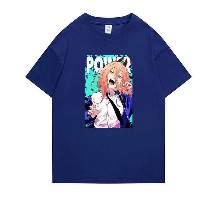 Unisex Anime Graphic Print Short-sleeved T-shirt