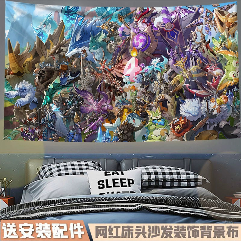 Game Family Photo Hanging Tapestry Decoration