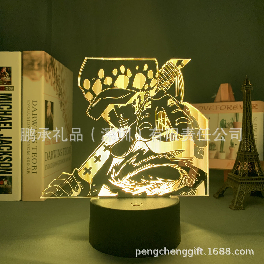 Colorful Luffy 3D Night Light