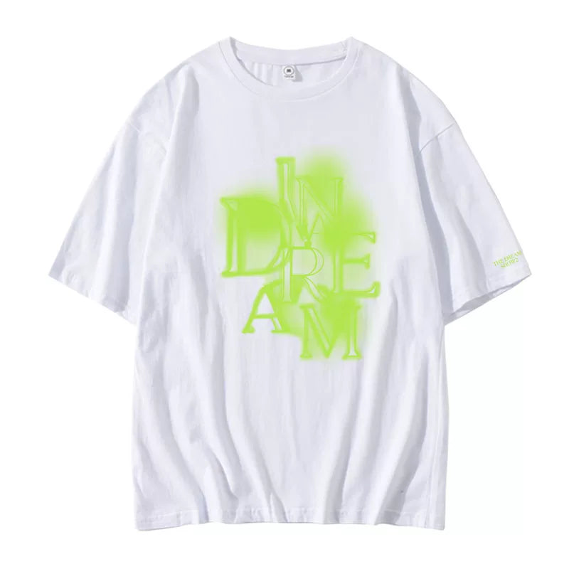 THE DREAM SHOW2 Cotton Letter Short-sleeved T-shirt
