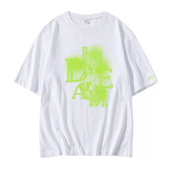 THE DREAM SHOW2 Cotton Letter Short-sleeved T-shirt