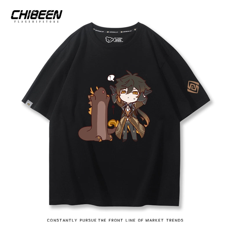 ZhongLi Game Print Short-sleeved T-shirt