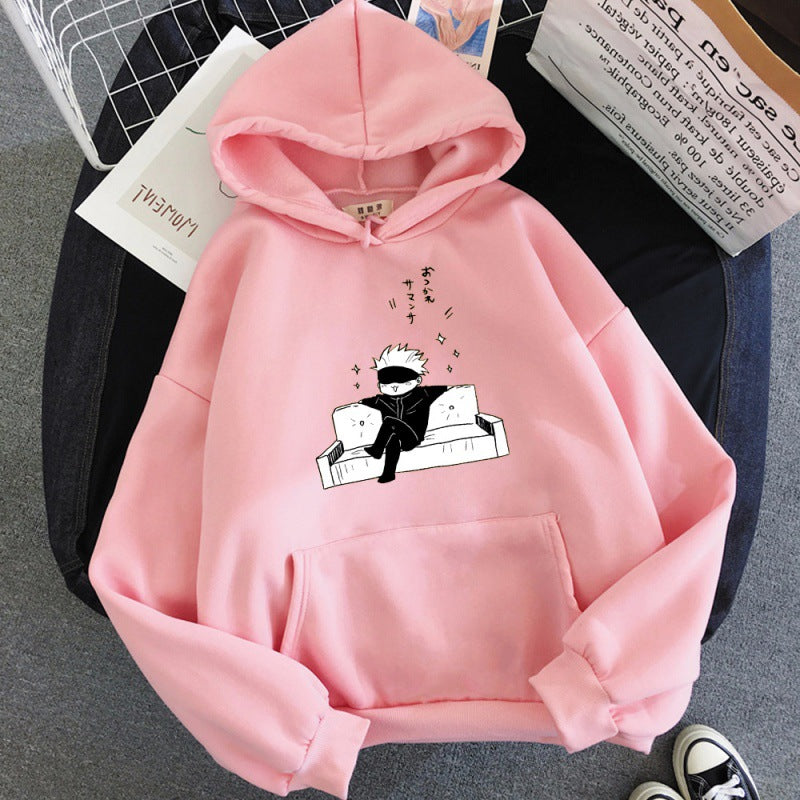 Unisex Funny Gojo Printed Casual Hoodie