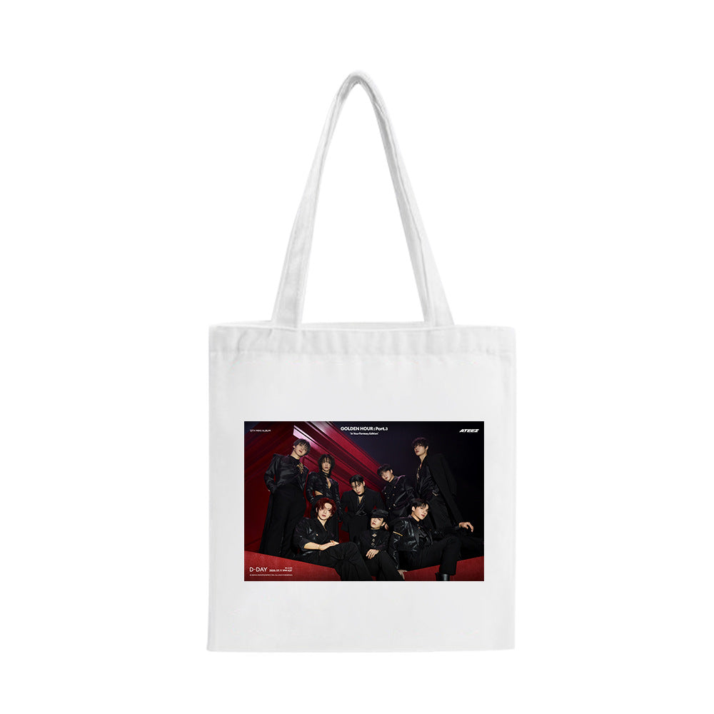 KPOP Album Poster Zipper Tote Bag