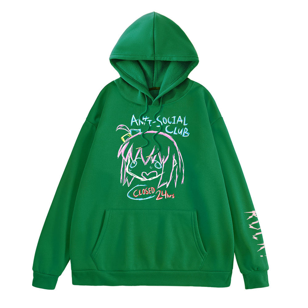 Unisex Casual Anime Graphic Print Hoodie