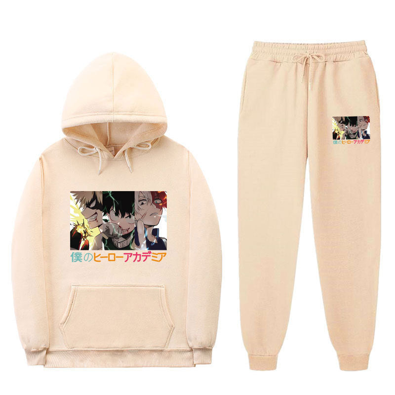 Unisex Casual Anime Graphic Sports Hoodie Pants Suit