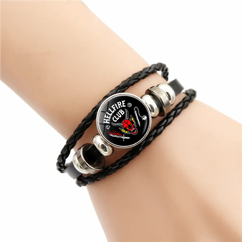 TV Gemstone Leather Bracelet