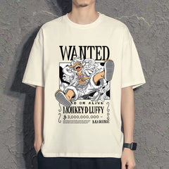 Luffy Anime Short Sleeve Crew Neck T-Shirt