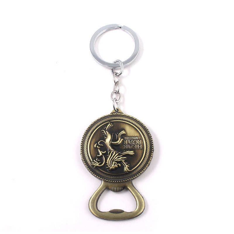 Dragon Wolf Bottle Opener Keychain Pendant