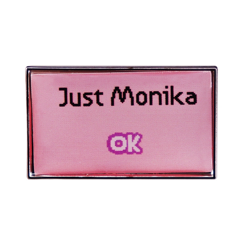 Game Just Monika OK Badge Pin