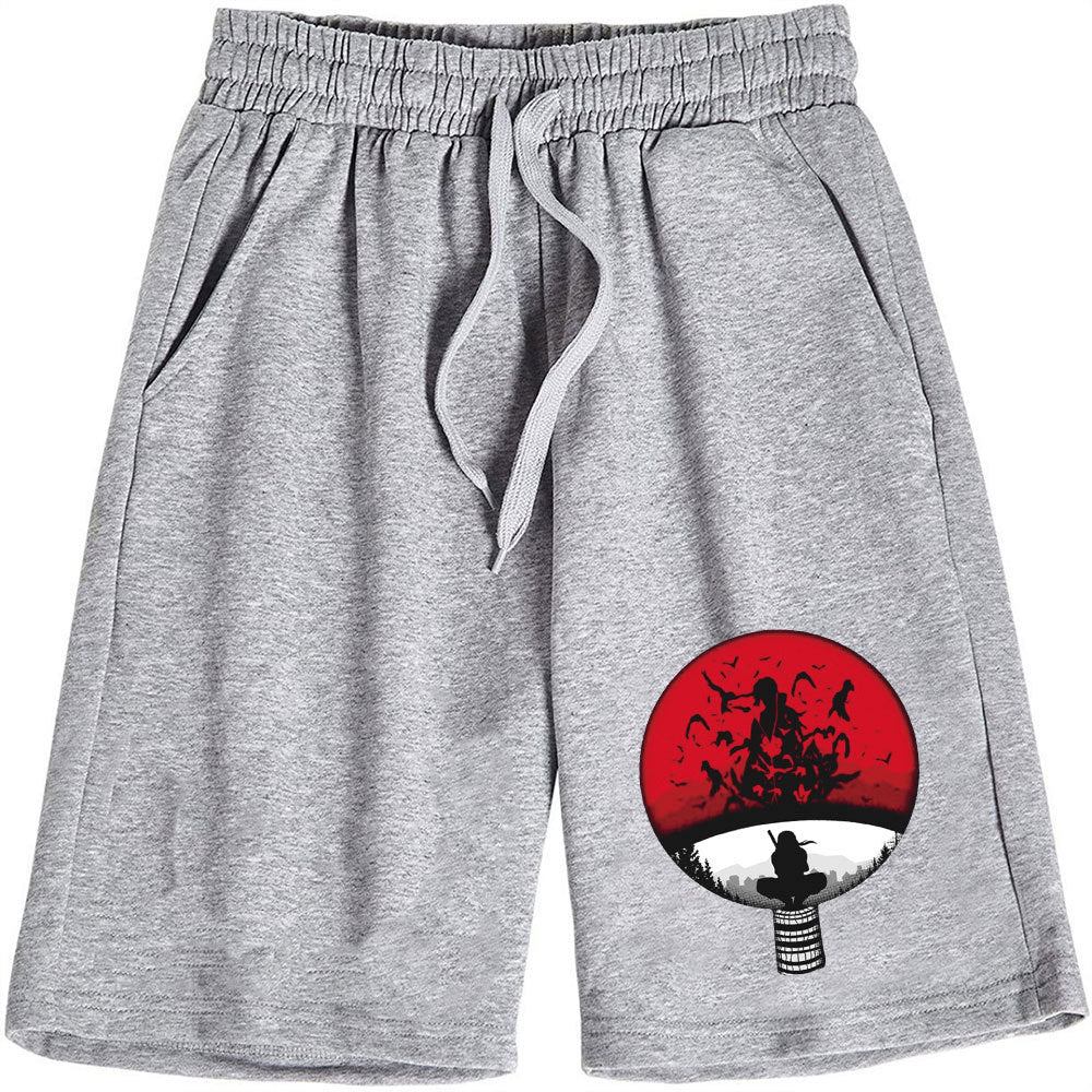 Casual Men's Anime Print Loose Sports Shorts