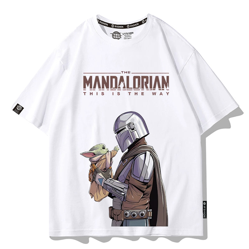 Men's Mandalorian Print Cartoon T-Shirt