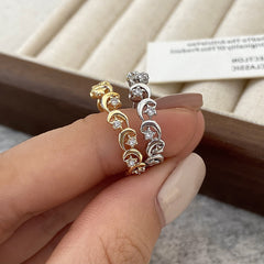 Luxury Star Moon Open Ring