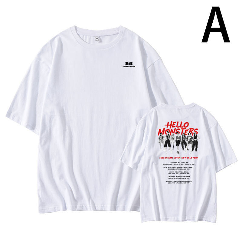 Women's KPOP HELLO MONSTERS Short-sleeved T-shirt