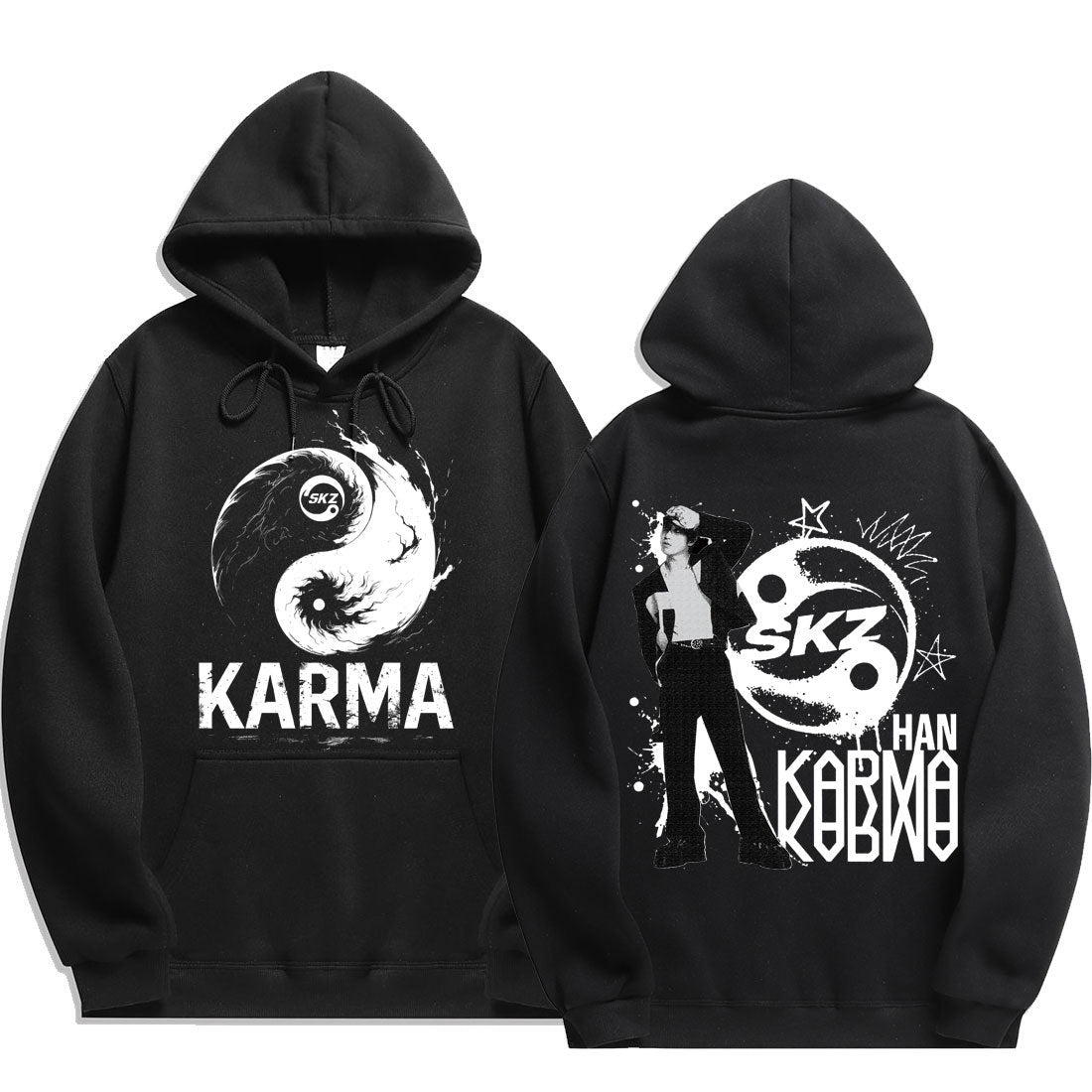 Casual Skz Karma Printed Hoodie Top