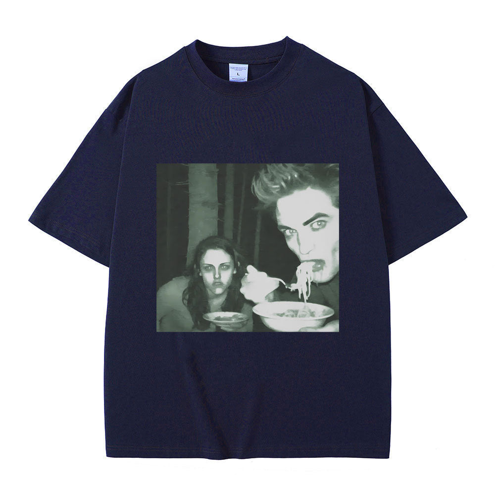 Funny Twilight Edward and Bella Pattern Tee