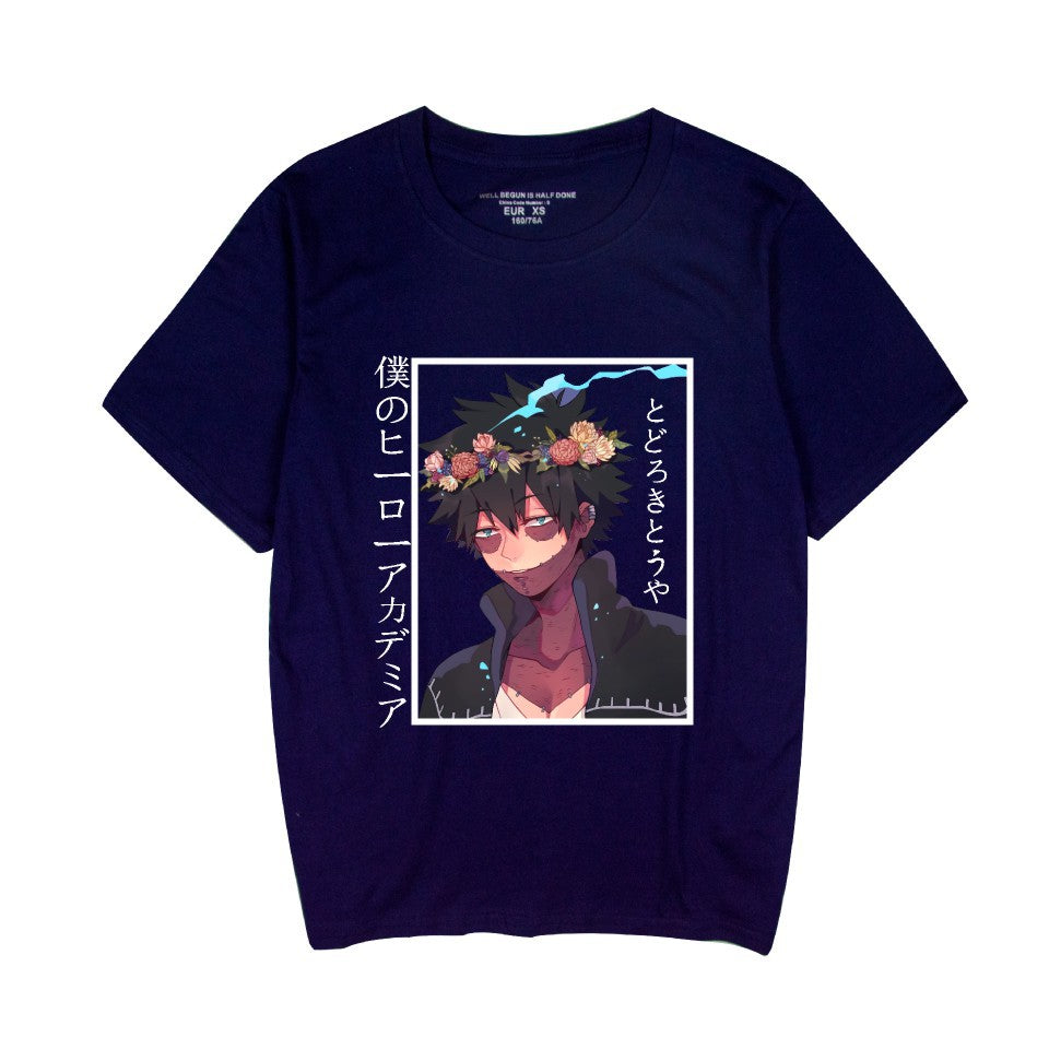 Unisex Anime Printed Casual Crew Neck T-shirt