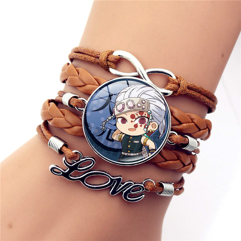 Casual Anime Brown Braided Rope Bracelet