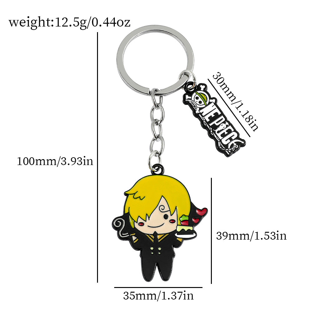 Luffy Straw Hat Necklace Keychain