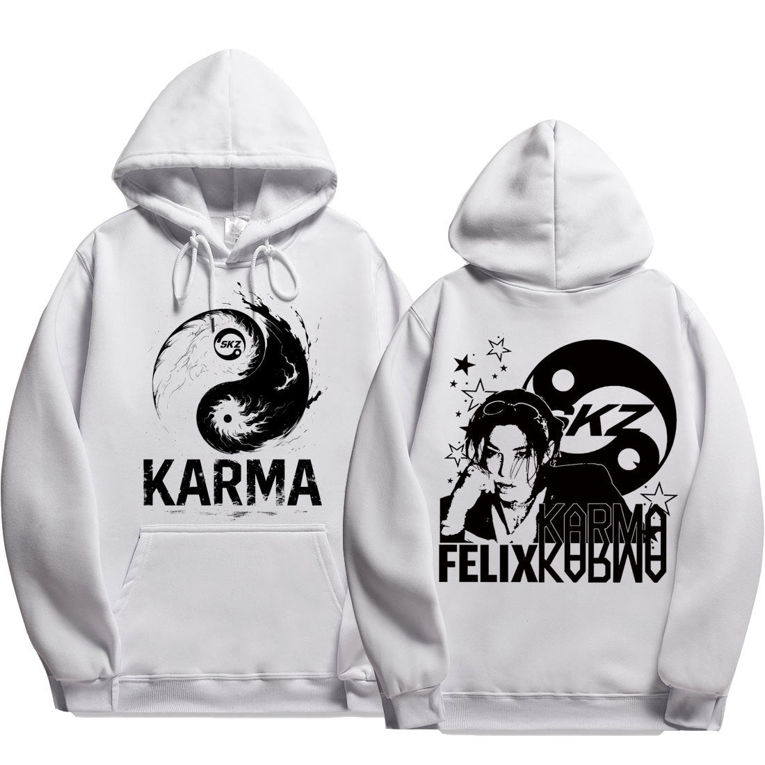 Casual Skz Karma Printed Hoodie Top