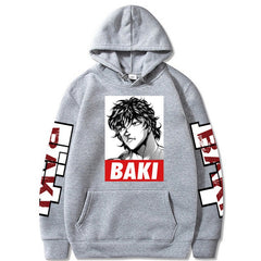 Casual BAKI Anime Printed Loose Hoodie