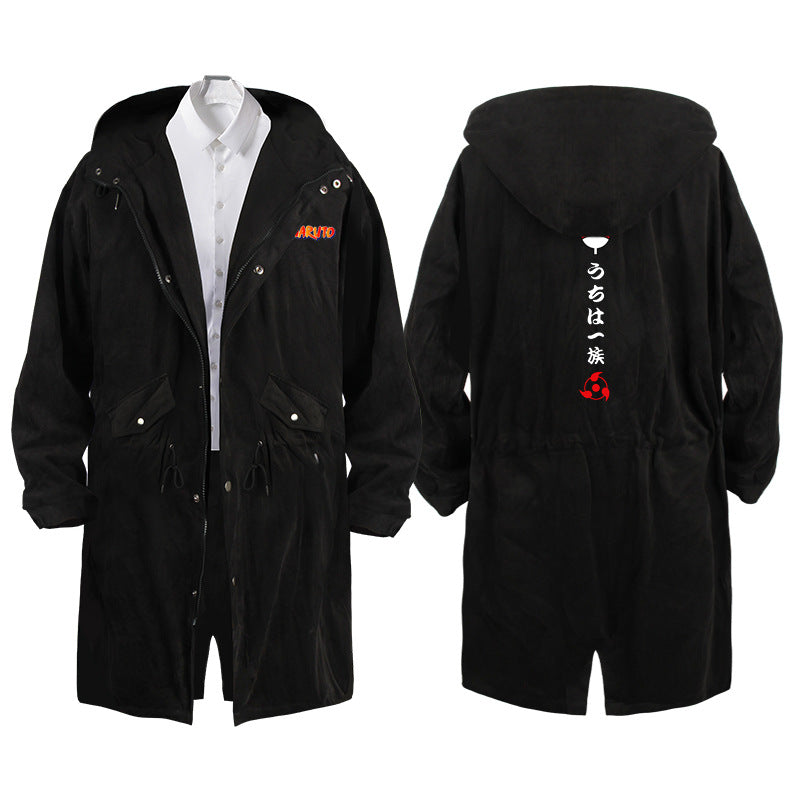 Unisex Itachi Anime Long Trench Jacket