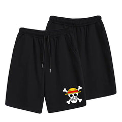 Casual Men's Luffy Print Elastic Loose Shorts