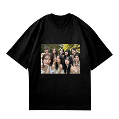 KPOP Selfie Photo Printed Short-sleeved T-shirt