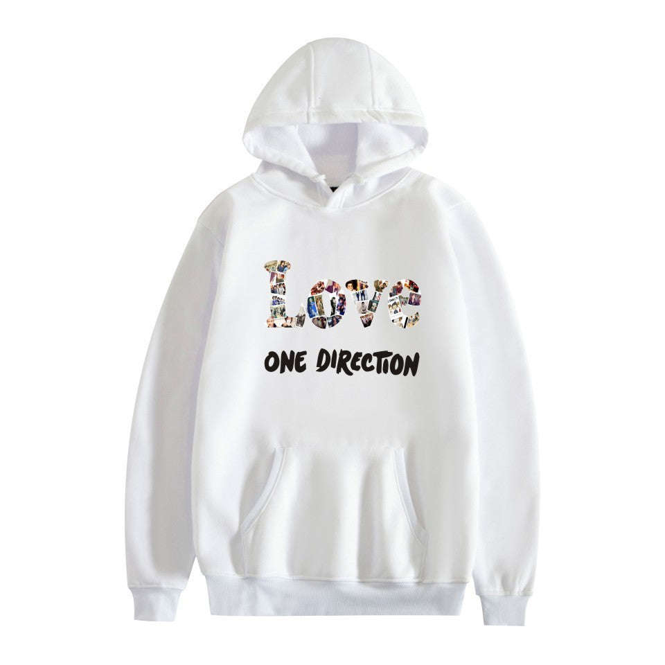 Women's LOVE Harry Print Casual Pullover Hoodie