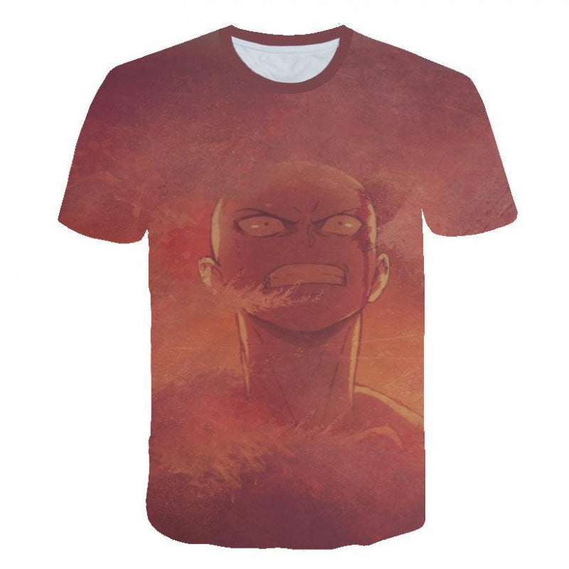 Men's Anime 3D Printed Short Sleeve T-Shirt