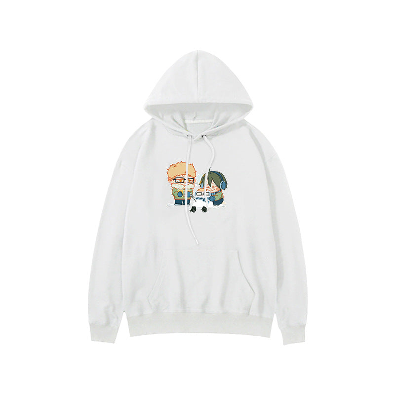 Unisex Nekoma Kageyama Letter Print Cotton Hoodie