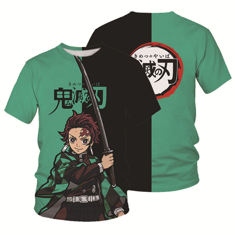 Unisex Anime Digital Print Short-sleeved T-shirt