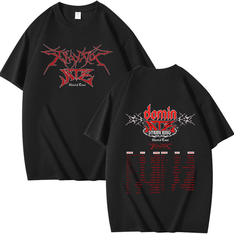 KPOP Dominate LOGO Print Cotton T-Shirt